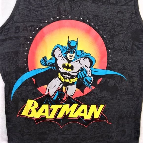 BATMAN DC COMIC COLORFUL MUSCLE TANK SIZE MED - Picture 2 of 6
